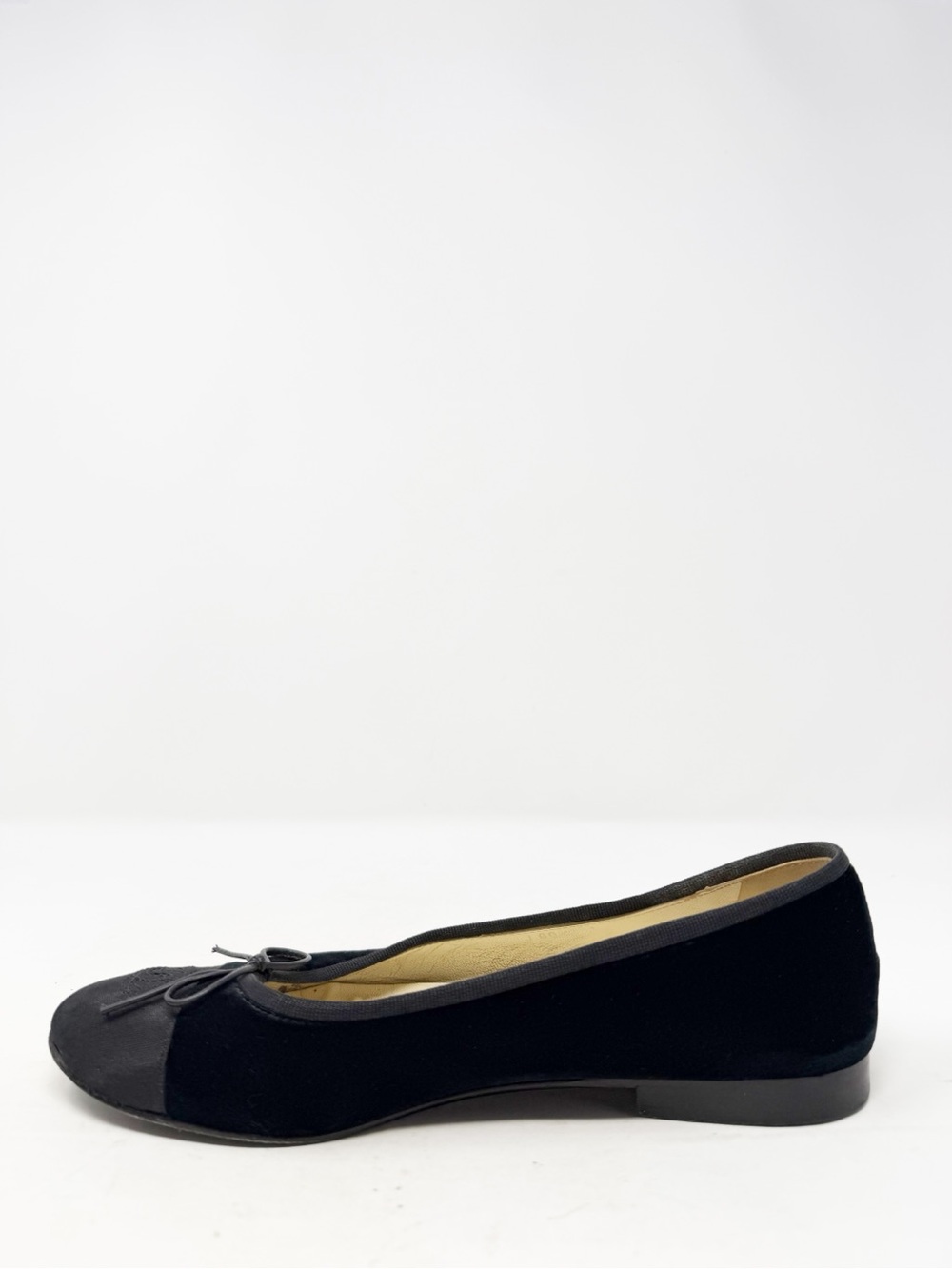 Chanel CC Cap Toe Velvet Ballet Flats Womens Size EU 39 - Picture 6 of 12